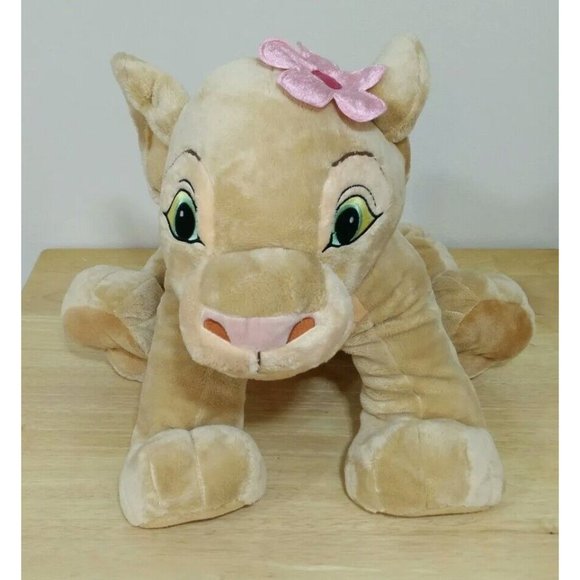 Disney Lion King Nala Plush Pink Flower Stuffed Animal Disney Toy 20" Long - Picture 9 of 9